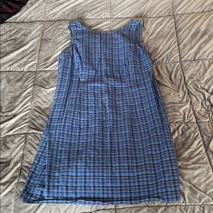 Navy plaid sun dress